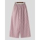 Men's Casual Striped Wide Leg Trousers
