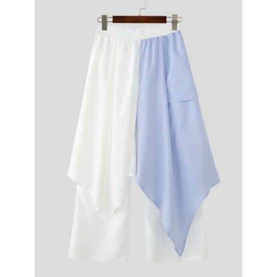 Men's Deconstructed Contrast Flap Patchwork Trousers