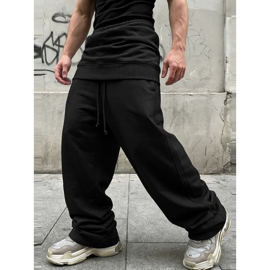 Men's Deconstructed Wide Leg Casual Trousers