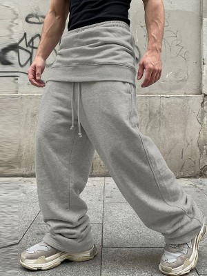 Men's Deconstructed Wide Leg Casual Trousers