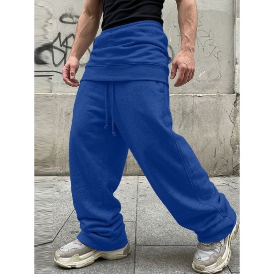 Men's Deconstructed Wide Leg Casual Trousers