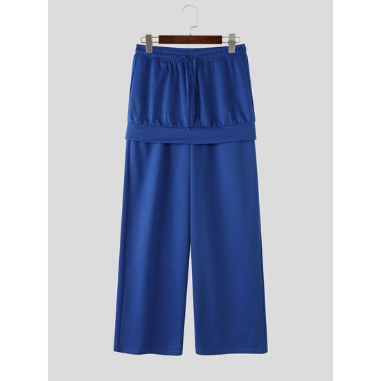Men's Deconstructed Wide Leg Casual Trousers