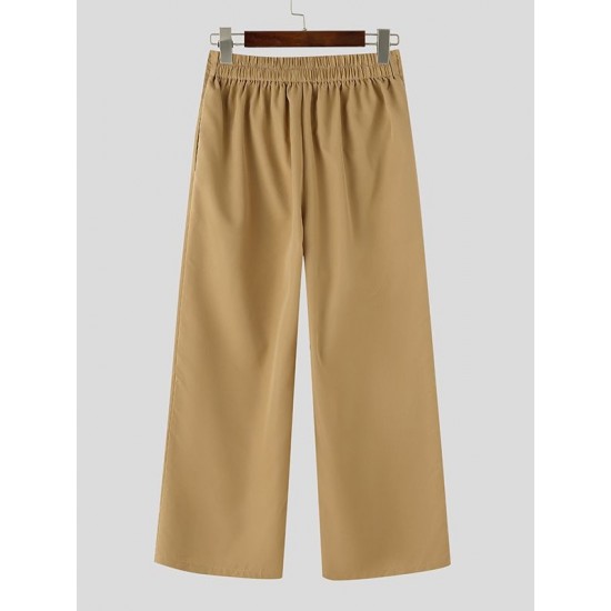 Men's Deconstructed Pleated Design Long Trousers