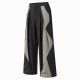 Men's Deconstructed Contrast Color Pleated Long Trousers