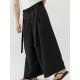 Men's Solid Color Ribbon Casual Long Trousers
