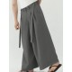 Men's Solid Color Ribbon Casual Long Trousers