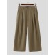 Men's Solid Color Ribbon Casual Long Trousers