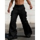 Men's Deconstructed 3D Ruched Flared Trousers