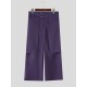 Men's Panel Patchwork Frog Button Wide Leg High Waist Trousers