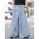 Men's Asymmetric Layered Wide Leg Trousers