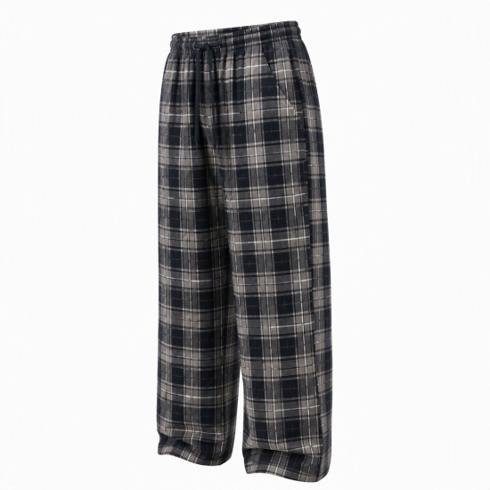 Men's Casual Plaid Loose Fit Trousers