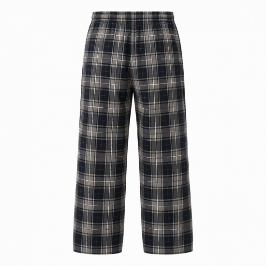 Men's Casual Plaid Loose Fit Trousers