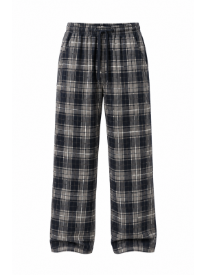 Men's Casual Plaid Loose Fit Trousers
