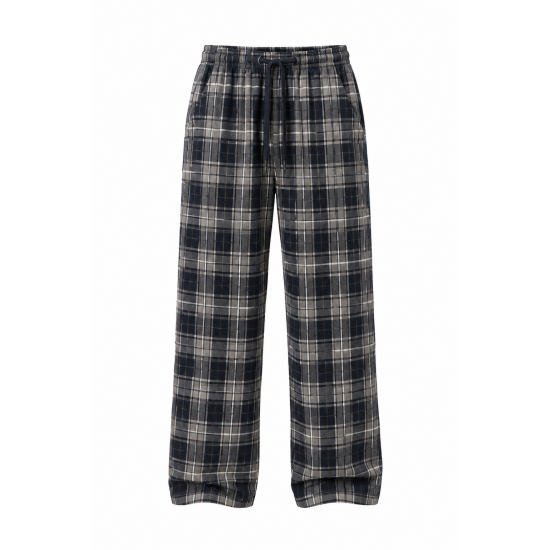 Men's Casual Plaid Loose Fit Trousers