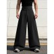 Men's Solid Color Diagonal Waist Casual Trousers