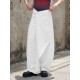 Men's Asymmetric Wrap Front Wide Leg Trousers