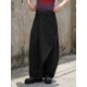 Men's Asymmetric Wrap Front Wide Leg Trousers