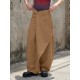 Men's Asymmetric Wrap Front Wide Leg Trousers