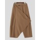 Men's Asymmetric Wrap Front Wide Leg Trousers