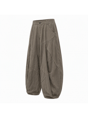 Men's Deconstructed Textured Balloon Trousers