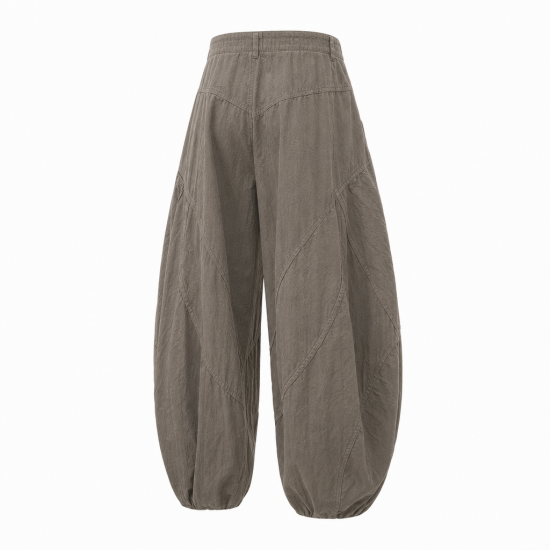 Men's Deconstructed Textured Balloon Trousers