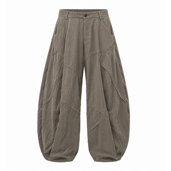 Men's Deconstructed Textured Balloon Trousers