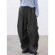 Men's Solid Color Tie Waist Casual Trousers