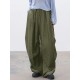 Men's Solid Color Tie Waist Casual Trousers