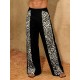 Men's Leopard Print High-Waisted Wide-Leg Trousers