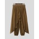Men's Asymmetric Layered Textured Harem Trousers