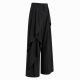 Men's Asymmetric Layered High Waist Draped Wide Leg Trousers