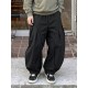 Men's Streetwear Oversized Baggy Curved Pleated Elastic Waist Trousers