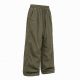 Men's Vintage Crinkled Texture Detail Elastic Waist Baggy Trousers