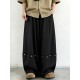 Men's Vintage Deconstructed Button Detail Pleated Balloon Wide Leg Trousers