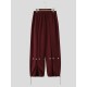 Men's Vintage Deconstructed Button Detail Pleated Balloon Wide Leg Trousers