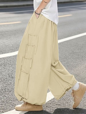 Men's Vintage Multi-Tie Straps Deconstructed Pleated Balloon Wide Leg Trousers