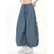 Men's Vintage Multi-Tie Straps Deconstructed Pleated Balloon Wide Leg Trousers
