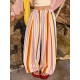 Men's Vibrant Summer Palette Rainbow Vertical Stripe Pleated Balloon Wide Leg Trousers