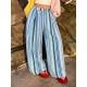 Men's Vibrant Summer Palette Rainbow Vertical Stripe Pleated Balloon Wide Leg Trousers