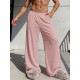 Men's Cozy Comfort Solid Textured Straight Wide Leg Pajama Trousers