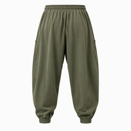 Men's Vintage Casual Soft Draped High-Elastic Loose Yoga Harem Jogger Trousers