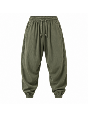 Men's Vintage Casual Soft Draped High-Elastic Loose Yoga Harem Jogger Trousers