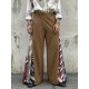 Men's Vintage Bohemian Asymmetrical Waist Side Patchwork Wide Leg Trousers