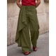 Men's Asymmetrical Draped Overlay Wide Leg Loose Trousers