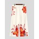 Men's Tropical Floral Print Wide Leg Trousers