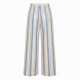 Men's Beach Resort Striped High-Waisted Pleated Wide Leg Palazzo Trousers