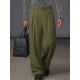 Men's Urban Casual Deep Front Pleat Built-in Belt Wide Leg Trousers