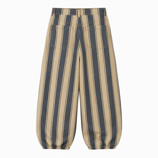 Men's Vintage Bold Striped Baggy Wide-Leg Balloon Trousers