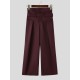 Men's Party Corset High Waist Pleated Wide Leg Full Length Trousers