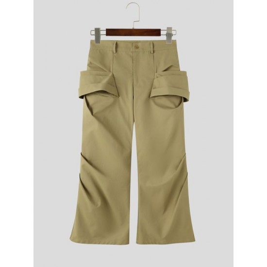 Men's Pleated Wide Leg Trousers